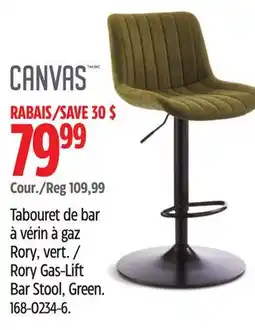 Canadian Tire Canvas Rory Gas-Lift Bar Stool, Green offer