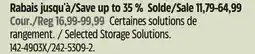 Canadian Tire Type A Selected Storage Solutions offer