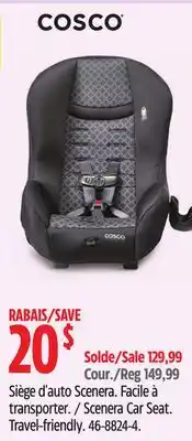 Canadian Tire COSCO Scenera Car Seat. Travel-friendly offer