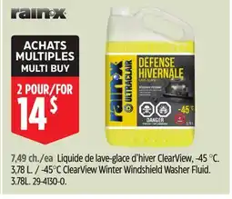 Canadian Tire Rain-X -45°C ClearView Winter Windshield Washer Fluid offer