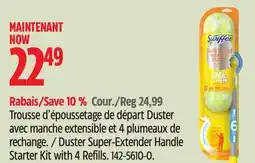Canadian Tire Swiffer Duster Super-Extender Handle Starter Kit with 4 Refills offer