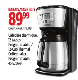 Canadian Tire 12-Cup Thermal Coffeemaker. Programmable offer
