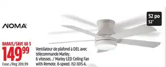 Canadian Tire Noma Marley LED Ceiling Fan with Remote offer