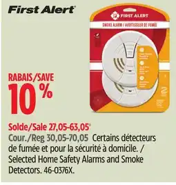 Canadian Tire First Alert Selected Home Safety Alarms and Smoke Detectors offer