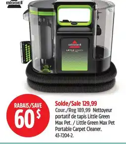 Canadian Tire Bissell Little Green Max Pet Portable Carpet Cleaner offer