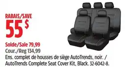 Canadian Tire AutoTrends Complete Seat Cover Kit, Black offer