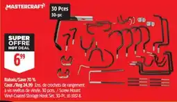 Canadian Tire Mastercraft Screw Mount Vinyl-Coated Storage Hook Set offer