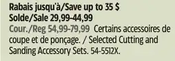 Canadian Tire Mastercraft Selected Cutting and Sanding Accessory Sets offer