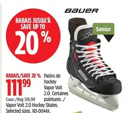 Canadian Tire Bauer Vapor Volt 2.0 Hockey Skates offer