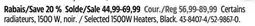 Canadian Tire Mastercraft Selected 1500W Heaters offer