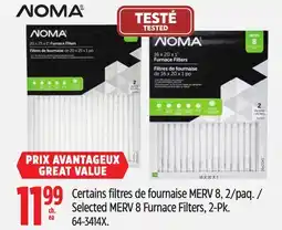 Canadian Tire Noma Selected MERV 8 Furnace Filters, 2-Pk offer