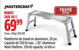 Canadian Tire Mastercraft 20˝ Aluminum Work Platform offer