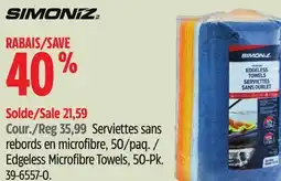 Canadian Tire Simoniz Edgeless Microfibre Towels offer