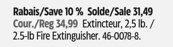 Canadian Tire Extincteur, 2,5lb offer