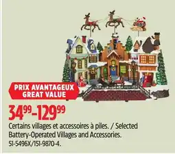 Canadian Tire For Living Selected Battery-Operated Villages and Accessories offer