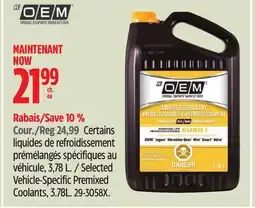 Canadian Tire OEM Selected Vehicle-Specific Premixed Coolants, 3.78L offer