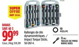 Canadian Tire Maximum Impact Torque Sticks offer
