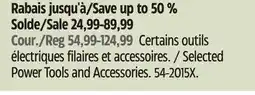 Canadian Tire Mastercraft Selected Power Tools and Accessories offer