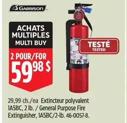 Canadian Tire Garrison General Purpose Fire Extinguisher, 1A5BC/2-lb offer