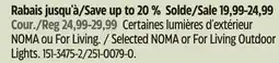 Canadian Tire Selected NOMA or For Living Outdoor Lights offer