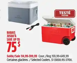 Canadian Tire Igloo Selected Coolers offer