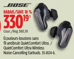 Canadian Tire Bose QuietComfort Ultra Wireless Noise-Cancelling Earbuds offer