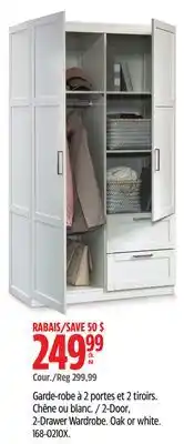 Canadian Tire Sauder 2-Door, 2-Drawer Wardrobe offer