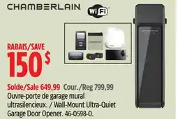 Canadian Tire Chamberlain Wall-Mount Ultra-Quiet Garage Door Opener offer