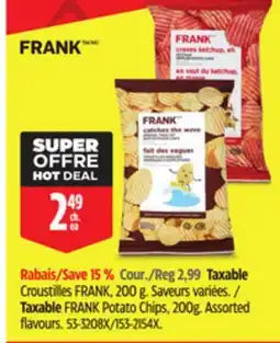 Canadian Tire Taxable FRANK Potato Chips offer