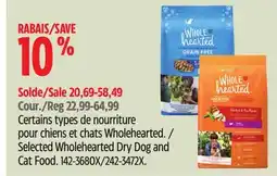 Canadian Tire Selected Wholehearted Dry Dog and Cat Food offer