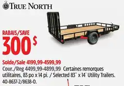 Canadian Tire Selected 83˝ x 14´ Utility Trailers offer