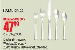 Canadian Tire 20-Pc Winslow Flatware Set offer