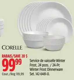 Canadian Tire 24-Pc Winter Frost Dinnerware Set offer