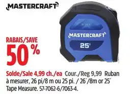 Canadian Tire MASTERCRAFT 26´/8m or 25´ Tape Measure offer