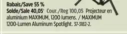 Canadian Tire MAXIMUM 1200-Lumen Aluminum Spotlight offer