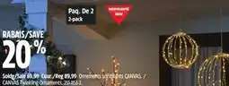 Canadian Tire CANVAS Twinkling Ornaments offer