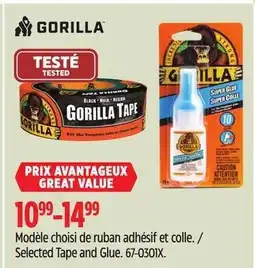 Canadian Tire Gorilla Selected Tape and Glue offer