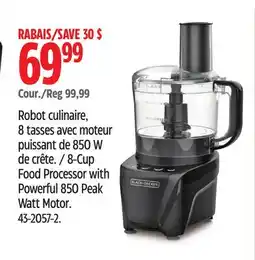 Canadian Tire black + decker 8-Cup Food Processor with Powerful 850 Peak Watt Motor offer