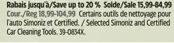 Canadian Tire Selected Simoniz and Certified Car Cleaning Tools offer
