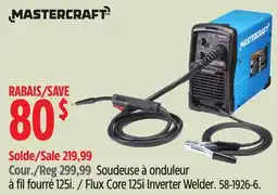 Canadian Tire Mastercraft Flux Core 125i Inverter Welder offer