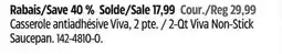 Canadian Tire T-fal 2-Qt Viva Non-Stick Saucepan offer