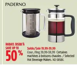 Canadian Tire PADERNO Selected Hot Beverage Makers offer