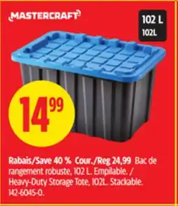 Canadian Tire Mastercraft Heavy-Duty Storage Tote offer