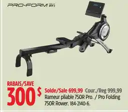 Canadian Tire Pro Folding 750R Rower offer