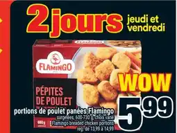 Super C portions de poulet panées Flamingo | Flamingo breaded chicken portions offer