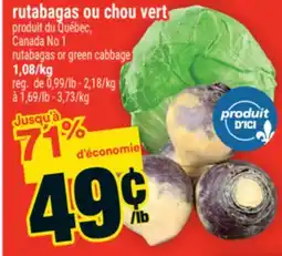 Super C rutabagas ou chou vert | rutabagas or green cabbage offer