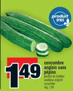 Super C concombre anglais sans pépins | seedless english cucumber offer