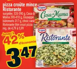 Super C pizza croûte mince Ristorante | Ristorante thin crust pizza offer