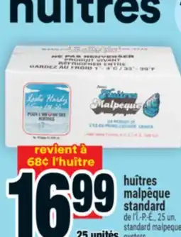 Super C huîtres malpêque standard | standard malpeque oysters offer