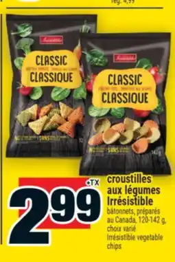 Super C croustilles aux légumes Irrésistible | Irrésistible vegetable chips offer